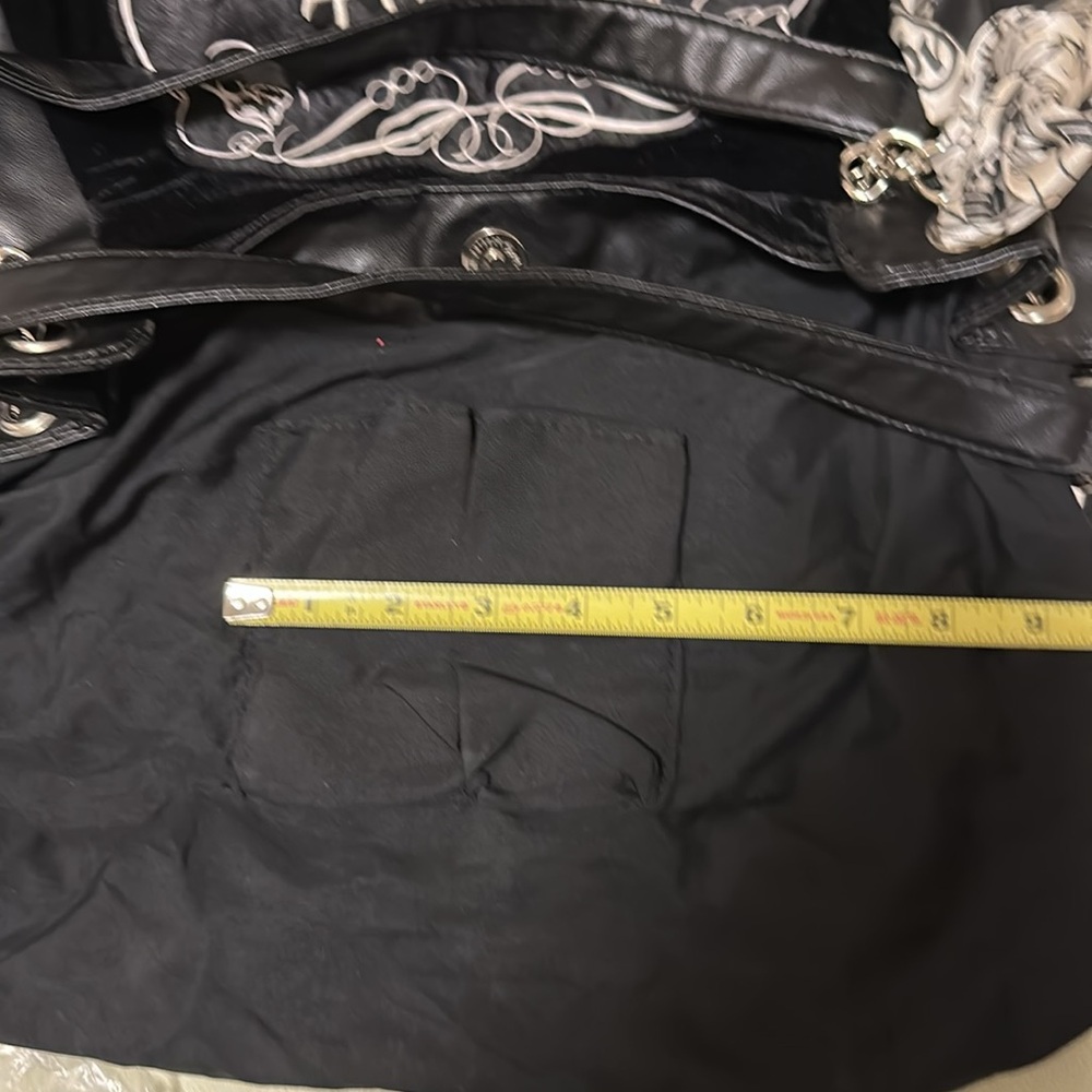 Metal Mulisha Black Logo Tote Bag with Chain Straps - Picture 4 of 13